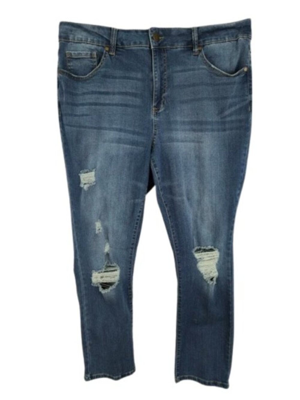 d.jeans Distressed Skinny Jeans High Rise 18W